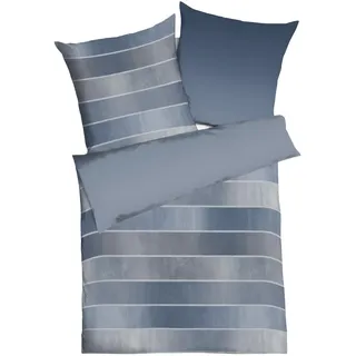 KAEPPEL Timeless Gestreift Blau 155 x 220 cm + 2 x 80 x 80 cm