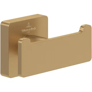 Villeroy & Boch V&B Dop.-Handtuchhalter Elements Striking brushed gold, 80x44x45mm