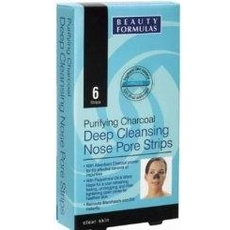 Beauty Formulas, Selbstbräuner, Charcoal Nose Pore Strips Cleansing Nose Strips With Active Carbon 6 Pcs. (150 ml)
