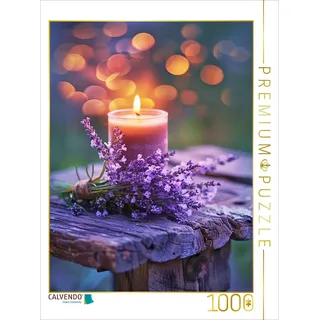 Calvendo Puzzle Lavendel bei Kerzenschein | 1000 Teile Lege-Größe 64x48cm Foto-Puzzle für glückliche Stunden