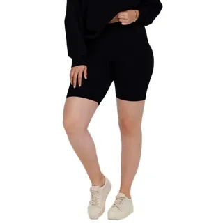 ONLY CARMAKOMA Damen Cartime Jrs Noos Shorts, Schwarz, 46-48 Große Größen EU