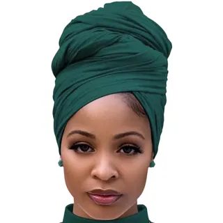 DRESHOW Haarwickel für Schwarze Damen Schal Turban Langes Haar Kopfwickel Schal Kopftuch Weiche Stirnband Schals Gap