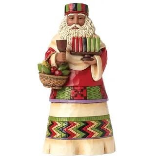 Enesco Jim Shore Heartwood Creek Figur aus Kunstharz, afrikanischer Weihnachtsmann, 18 cm