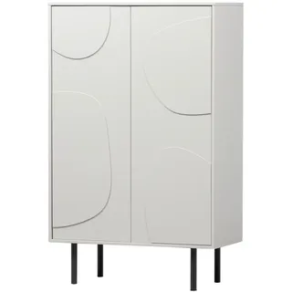Woood Highboard 85 x 135 x 40 cm Weiß