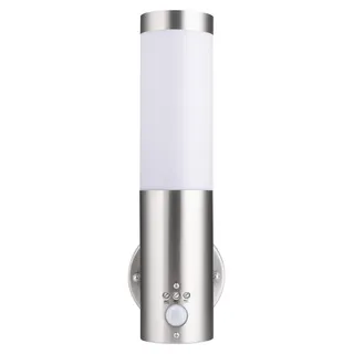 Grafner Wandlampe mit Bewegungsmelder E27 Fassung, Edelstahl, IP44 Außenleuchte, 360° Lichtschein, Wandleuchte Lampen Außen Hoflampe