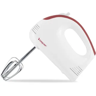 BEPER P102SBA110 Elektrischer Schneebesen 200W, 5 Geschwindigkeiten, Edelstahl-Schneebesen, Abnehmbar und leicht zu reinigen