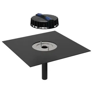 Geberit pluvia roof outlet with bitumen