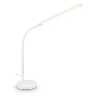BRILONER - LED Schreibtischlampe mit Touch, dimmbar, schwenkbar, warmweiß, Tisch - Weiß