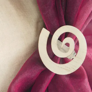 Dekoklammer für Raffhalter GOOD LIFE "Helix" Gr. 1, weiß, B:8cm H:8cm, Metall, Raffhalter, Dekoklammer für Raffhalter, für Stoffe und Vorhänge
