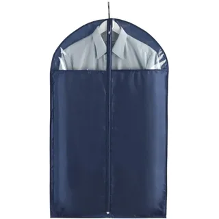 Wenko Kleidersack Business 100 x 60 cm - Kleiderhülle, sicherer Schutz, Aufbewahrung für Anzüge und Kleider, Polyester, 60 x 100 cm, Dunkelblau