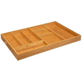 Five Schubladen Organizer Besteckkasten Bambus 58 x 38 x 5 cm Braun