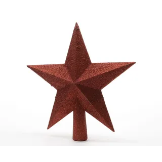 Cimier aus Tannenzapfen mit rotem Stern 19x4,2x19cm - Rot