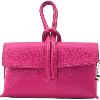 FLORENCE Umhängetasche Leder Fuchsia