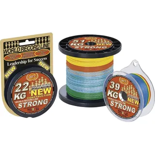 WFT KG STRONG Schnur geflochtene 600m 0,39mm 67kg, Farbe:multicolor