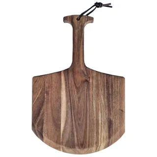 Forneza Pizzaschieber aus Akazienholz, 450x305x13 mm I Pizzaschaufel mit abgerundeten Kanten und verlängertem Griff I Brotschieber für Pizzen verschiedener Größen