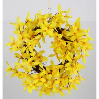 Forsythienkranz Dekokranz Türkranz gelb Ø 33 cm Frühlingskranz Osterdekoration