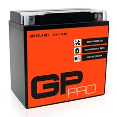 GP-PRO GB16CL-B 12V 19Ah GEL-Batterie (Kompatibel mit YB16CL-B / CB16CL-B) (Wartungsfrei & Versiegelt) Akkumulator Motorrad Motorradbatterie