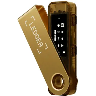 Ledger Nano S Plus USB-Stick Hardware-Geldbörse, Schwarz, Gold