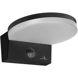 Maclean Brackets Maclean MCE344 LED Wandleuchte mit PIR Bewegungssensor und Dämmerungssensor, 15W 1560lm Wandlampe IP65 Wasserdicht Außenlampe 4000K Neutralweiß, für Außen- und Innenbereich (Schwarz)