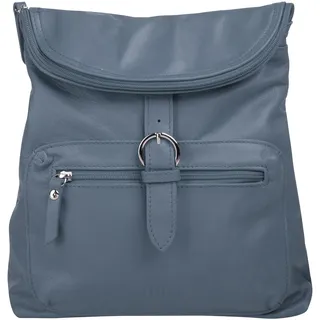 Cityrucksack FORTY, Damen, Gr. B/H/T: 28cm x 30cm x 8cm, onesize, blau, Leder, Rindsleder, Rucksäcke Cityrucksack, echt Leder, Made in Italy