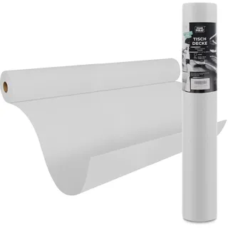 STAUBPIRAT Airlaid Tischdeckenrolle, Gastronomiequalität 65 g je qm, easy Dekoration für Ihre Feier, Fest, Event, Weihnachten, Geburtstag, Silvester, Rolle 118 cm x 25 m, Tischdecke zuschneidbar, weiß