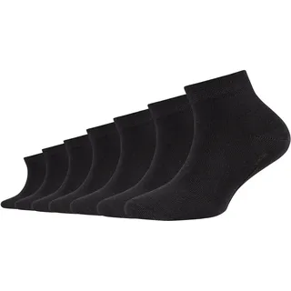 CAMANO Kurzsocken CAMANO "ca-soft", Herren, Gr. 31-34, schwarz, Baumwollmischung, unifarben, normal, Socken Kurzsocken, mit verstärktem Fersen- und Zehenbereich