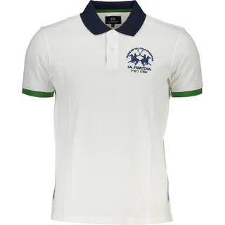 La Martina Herren-T-Shirt mit Kragen Diele weiß M - Weiß