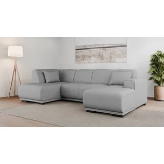 Home Affaire "BORNHOLM U-Form mit Recamiere rechts/links, B/T/H: 300/162/85 cm", U-Form mit Wellenunterfederung, Recamiere rechts oder links bestellbar,