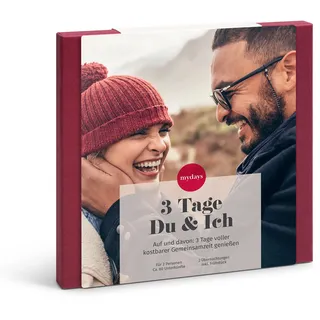 mydays Geschenkbox 3 Tage Du & Ich, traumhafte Unterkünfte an 80 Standorten, Reise-Gutschein für 2 Personen