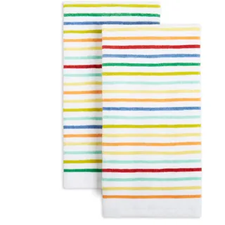 Fiesta Küchenhandtuch-Set, Tropische Streifen, 40,6 x 71,1 cm, Mehrfarbig