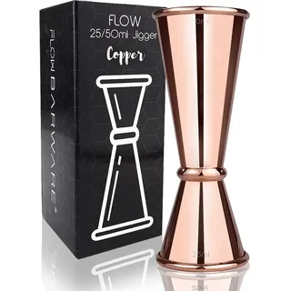 Cocktail-Jigger, Zweifach-Messbecher für Spirituosen, Edelstahl, für professionelle Barkeeper, japanischer Messbecher, 25 ml/50 ml kupfer