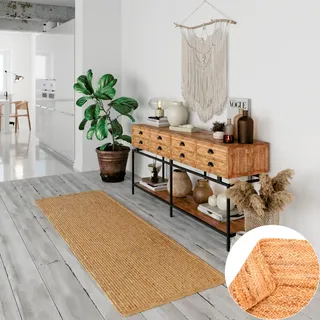 OTTO home Teppich "Bjarka, Handwebteppich" rechteckig 10 mm Höhe meliert, 100% Jute, handgewebt, auch als Läufer & in rund erhältlich, natur