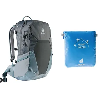 deuter Futura 21 SL Damen Wanderrucksack, Graphite-shale & Helmet Holder Helmhalterung