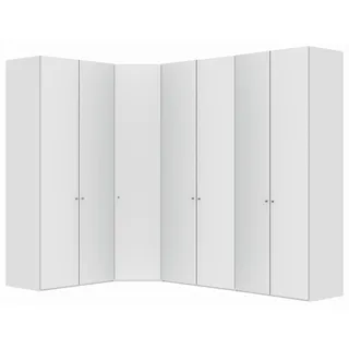 Jutzler Eckkleiderschrank , Weiß, Weiß Hochglanz , Holzwerkstoff , 4 Fächer , 196x236x296 cm , Typenauswahl, Beimöbel erhältlich, umfangreiches Zubehör erhältlich, in verschiedenen Holzarten erhältlich, in verschiedenen Größen erhältlich, in verschiedenen Holzdekoren erhältlich, individuell planbar , Schlafzimmer, Kleiderschränke, Eckschränke