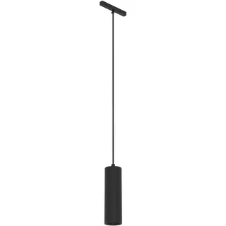EGLO Zubehör für Schienensystem Easy Track, Hängelampe Adapter für Schienenleiste, Pendelleuchte zum Stecken, Accessoire Lichtschiene Decke, Kunststoff in Schwarz, GU10 Fassung