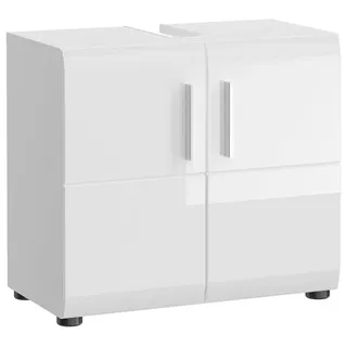 xonox.home Waschbeckenunterschrank Ice 60 x 54 x 30 cm Weiß Hochglanz