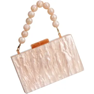 Menurra Acryl Clutch Geldbörse Marmor Abendtasche Handtasche für Frauen Hochzeit Abschlussball Party Braut, Champanger