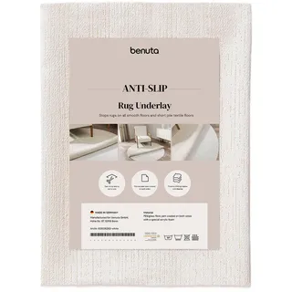 benuta Teppichunterlage Zubehoer Weiß ø 70 cm rund , Textil , Rund , 70x70 cm , Oeko-Tex® Standard 100 , wasserabweisend , Teppiche und Böden, Teppiche, Teppichunterlagen