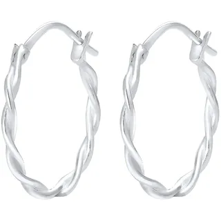 Elli Ohrringe Damen Creolen Basic Gedreht in 925 Sterling Silber