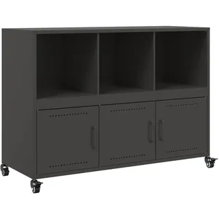 vidaXL Sideboard Schwarz 100,5x39x72 cm Stahl