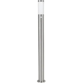 EGLO Wegeleuchte Edelstahl und Kunststoff 110,0 cm inkl. Bewegungsmelder silber, weiß
