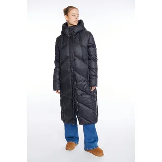 Steppmantel HAILY’S "LS N JK Ro44salina", Damen, Gr. XS, schwarz, Steppware, Obermaterial: 100% Nylon, unifarben, wadenlang, Mäntel Steppmantel, Oversize-Look