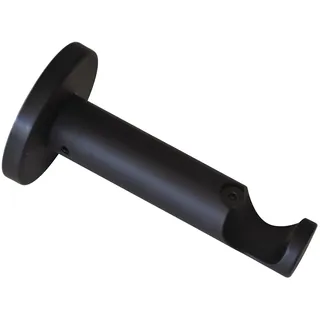 GARDINIA Vorhangstange Träger Offen 1-läufig Ø 20 mm Schwarz-Matt