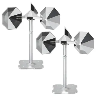 KOKMEYA Vogelabwehr Windrad Reflektierend Silber, Drehendes Windspiel für Außen, Vogelschreck gegen Tauben Spechte & Möwen, Abwehr für Garten Terrasse, 2 Stück