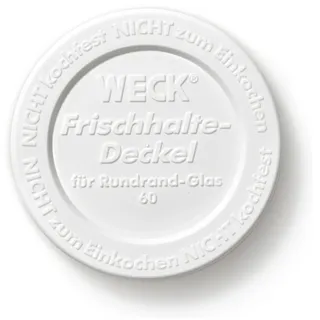 WECK Deckel 60 mm 5 Stück | Zum Einmachen von Konserven, Säften, luftdichtes Aufbewahren von trockenen Zutaten | Für WECK-Gläser
