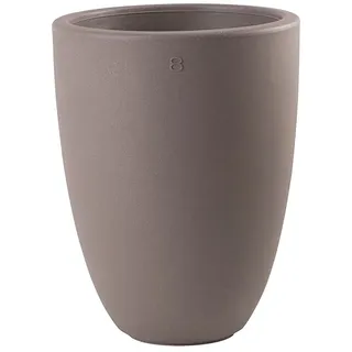 8 seasons Design LED Pflanzkübel 39 x 51cm, Shining Curvy Pot M (Taupe) E27, warmweißes Licht – wetterfest – beleuchteter Blumentopf für außen (Garten, Terrasse, Balkon) und innen