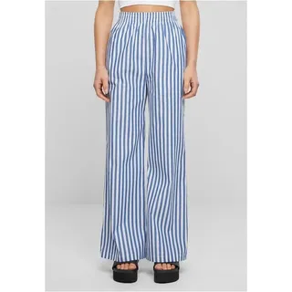 Damenhose Urban Classics, gestreift, locker geschnitten, weiß/blau - Größe 4XL - Weiß, Blau