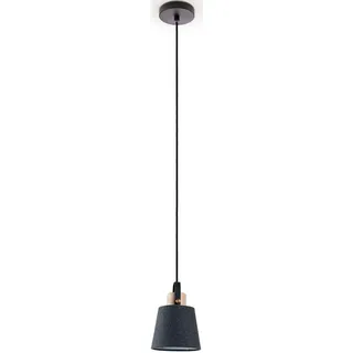 Paco Home Pendelleuchte »MARTA« E27 Wohnzimmer Esszimmer Industrial Design E27 Stoffschirm 1,5m Kabel, schwarz