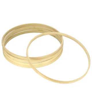 5 Stück 20 cm/7,87 Zoll Traumfänger Ringe Set, Holzringe zum Basteln, Bambus Blumenkranz Makramee Ringe für DIY Traumfänger Hochzeitskranz Wandbehang Deko(5 Stück - 20CM)