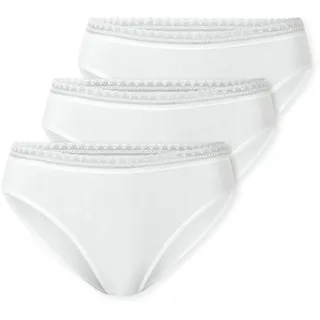 Schiesser Rioslip "Modern Multipacks" Spitzenbänder, Baumwollmischung, Single Jersey, weiß